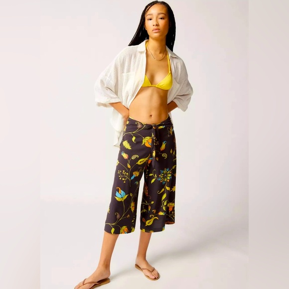 Urban Outfitters Poolside Printed Culotte Pant - Picture 1 of 15